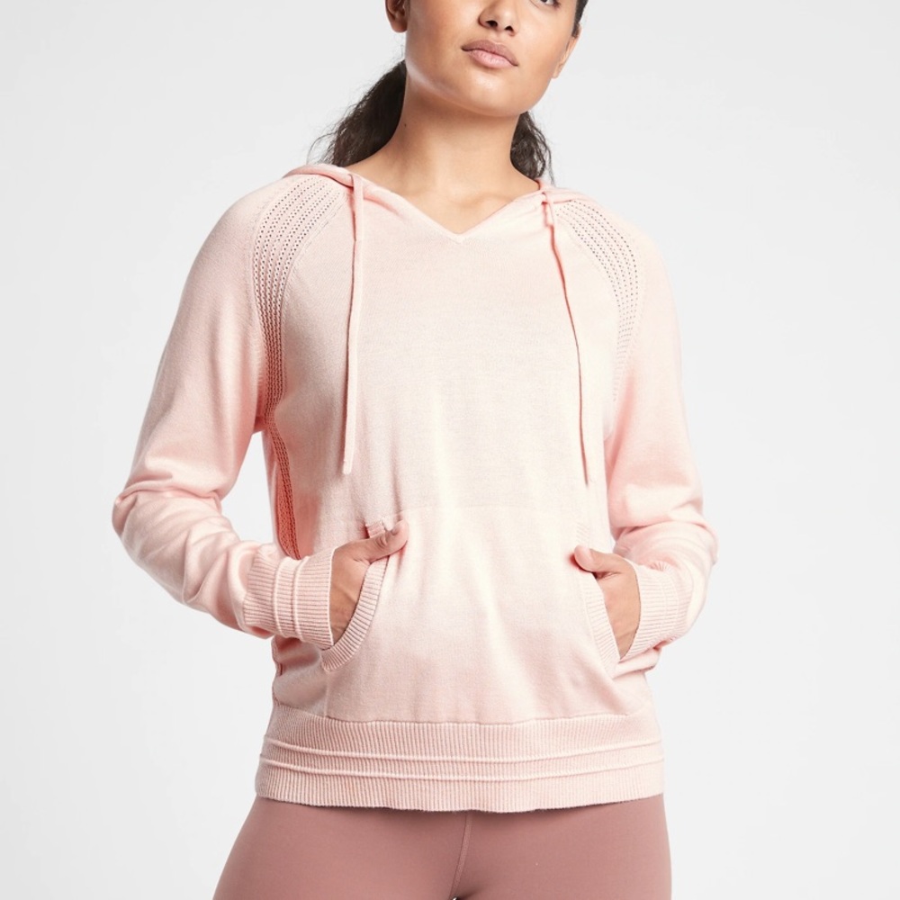 Athleta Evergreen Hoodie Sweater, Orchid Pink, Women's XS